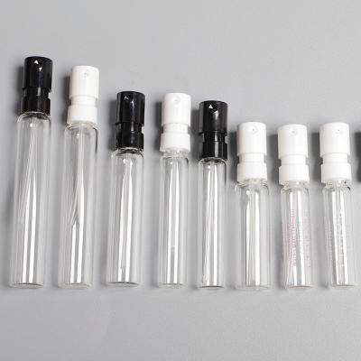 China Non Spill 1.5ml 2ml 3ml french spray bottle sample atomizer crimp glass perfume bottles for sale