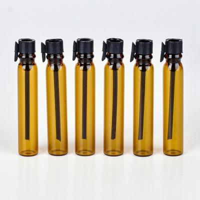 China Perfume; Essential oil Empty 2ml mini essential oil amber vials tube glass perfume bottle for sale