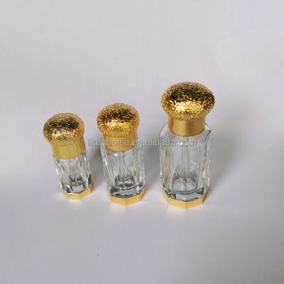 China Essential Oil; Perfume Luxury golden crown cap 3ml 6ml 12ml Arabic attar perfume oud bottle for sale