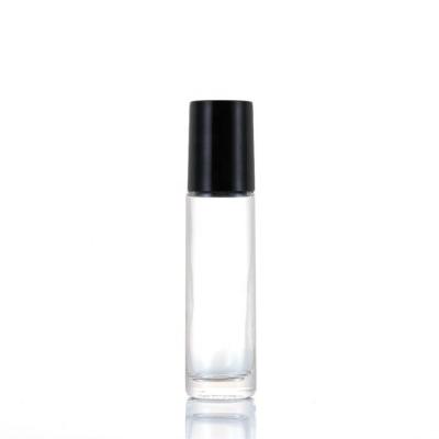 China Non Spill Empty 10ml aromatherapy glass bottle clear perfume roll on bottle for essential oil for sale