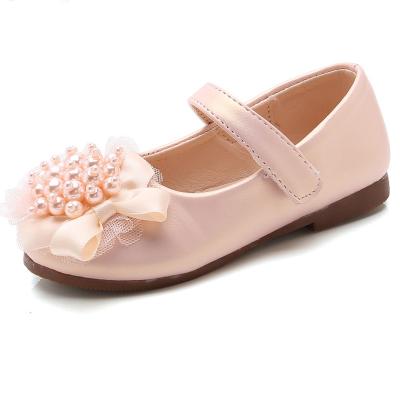 China EVERTOP Fashion Design Anti-slippery Pearl and Flower Decorated Elegant Girls Princess Shoes Kids Shoes Party Shoes for sale