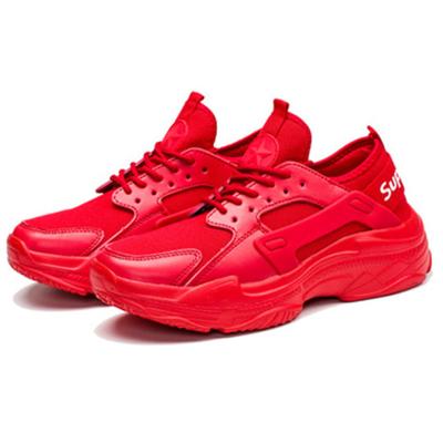 China Best Of Fashion EVERTOP Trend Best Selling Cheap Mens Breathable Sports Platform Chunky Fashion Sneakers Red Running Shoes Men Sport Shoes for sale