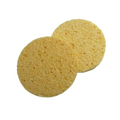 China Sustainable Natural Wood Pulp Cotton Face Wash Clean And Wipe Face Wood Pulp Cotton Sponge Baby Shower Bath Sponge for sale