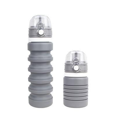 China New Viable Collapsible Collapsible Water Bottle 500ML Silicone Camping And Travel Sports for sale