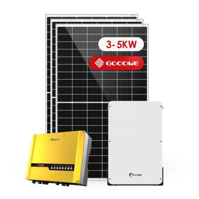 China GOODWE Home Solar System Lithium Hybrid Home Energy Storage 3000W 5000W 3KW 5KW Solar System for sale