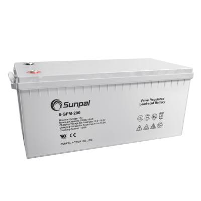 China Home Appliances Sunpal Gel 250Ah 200Ah 12V Air To Ground Missile Batteries Sealed Maintenance Free For Home System for sale