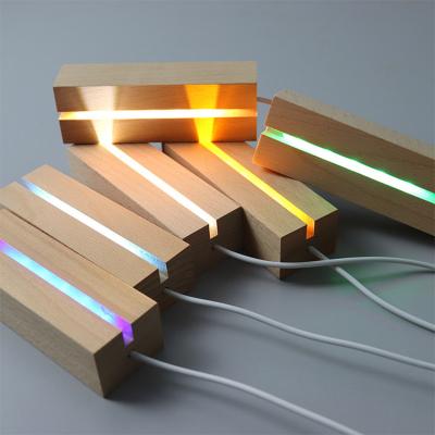 China 2022 Creative Solid Luminous USB Switch Nachtlicht Basis mit manueller Tastensteuerung zu verkaufen