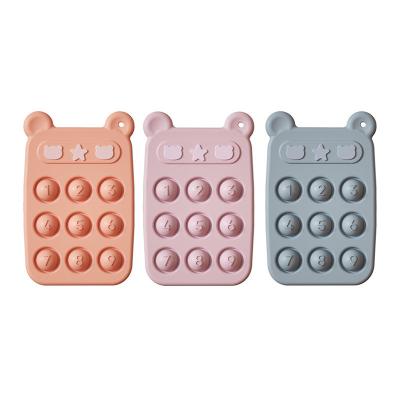 China Silicone Phone Fidget Teether Toy 14cm*18cm*7.5cm Perfect for Baby Dining and Playtime for sale