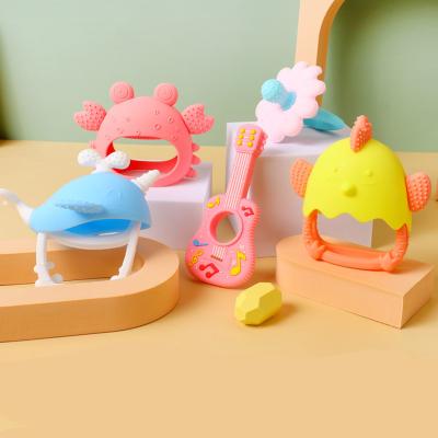 China Grade alimentício de silicone Rattles e Denters brinquedo para bebês Faixa etária 0 a 24 meses 35g à venda