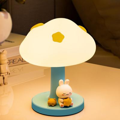 China Cute Silicone Cartoon Rabbit Dimmable USB Rechargeable Night Light for Kid's Bedroom for sale