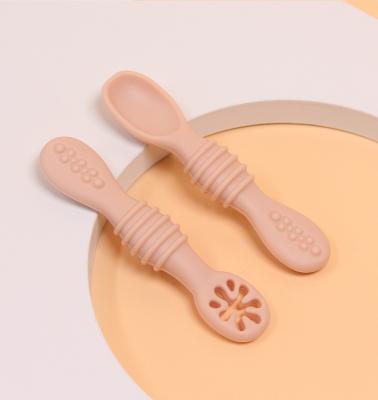 China 2024 Baby Favorite Pre-Spoons First Stage BPA Free Food Grade Silicone Super Utensils for sale