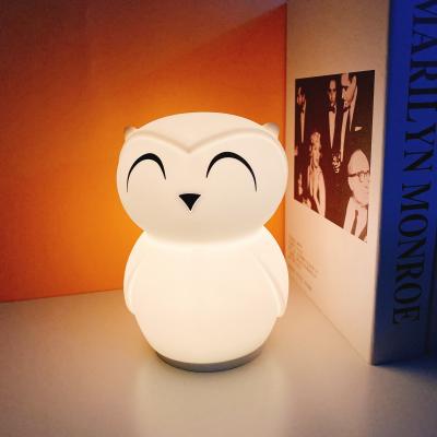 China Custom Logo Silicone Dimmable Kleurveranderend Uil Nachtlamp voor Baby Gift Home Decor Te koop