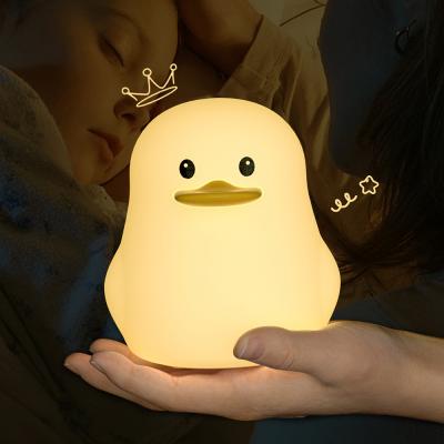 China Custom Logo Led Touch Sensor Duck Lamp for Kids Baby Children Room Sleep Partner Trainer for sale