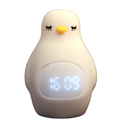 China Cute LED Night Light and Digital Sunrise Alarm Clock for Children's Bedroom Decoration for sale