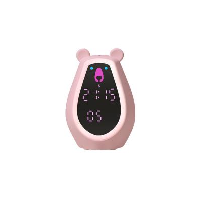 China Logo Customized ABS Cute Bear Cartoon Dekor Tischuhr für Kinderzimmer Wohnzimmer 3D zu verkaufen