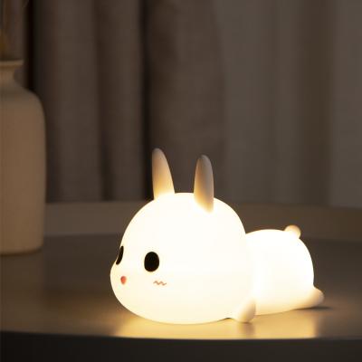 China ABS Electronic Gadgets Support Dimmer Yes Cute Animal Cartoon Rabbit Touch Night Light for sale