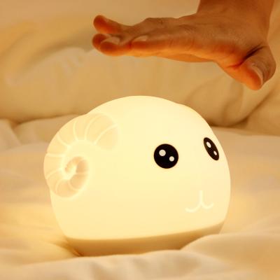 China 3D Led Lamp Cute Cartoon Kids Pat Color Silicone Nightlights Touch Sensor Animal Holiday Gift B for sale