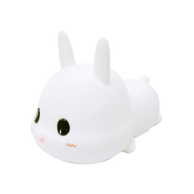 China Soft Silicone Rabbit Bunny Night Light Mini LED Light for Bedroom and Children's Room for sale