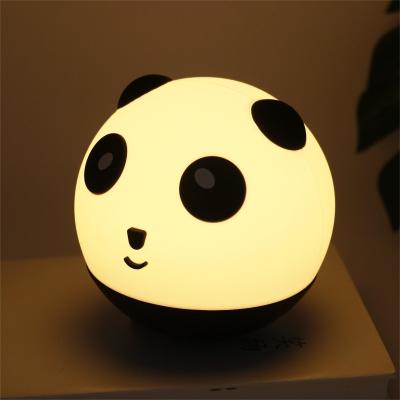 China Baby Nachtlampe LED Portable Cartoon Panda Nachtlicht für Kinder USB Wiederaufladbare Touch Cute Silikon Panda Lampe zu verkaufen