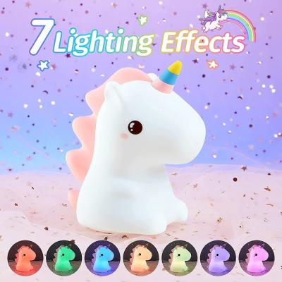 China Modern Bedside Night Light with Cute Unicorn Among Us Design and Silicone Animal for sale