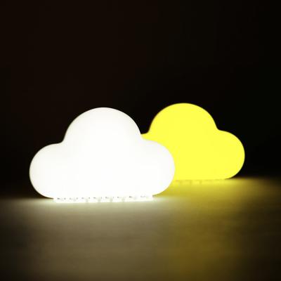 China Op batterij aangedreven schattig siliconenlamp Wolk nachtlicht voor baby kinderen ABS PC bedlamp Te koop