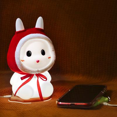 China Baby Night Lamp with LED Light Source Bunny Rabbit Shaped Smart Touch Night Light for sale