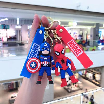 China 3D Soft PVC Rubber Cartoon Silicone Doll PVC Key Chain with Customized Logo Acceptable for sale