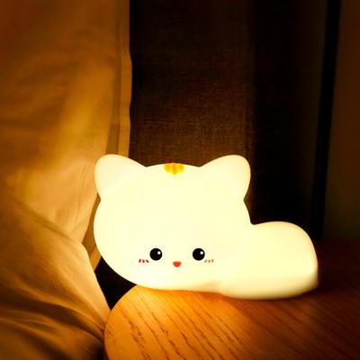 China Mini Rechargeable LED Soft Touch Silicone Night Light for Kids Silicone Bunny Lamp for sale