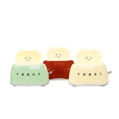 Cina Baby Room Party Christmas Gift Cute Night Light Toast Lamp Dimmable LED Toaster Lampada notturna in vendita