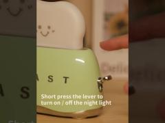 DIY Cute Desk Decor Toaster Lamp Home Decoration Night Light with Timer and Rechargeable