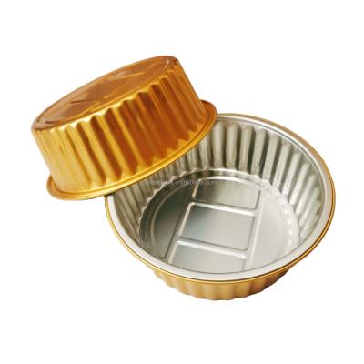 China Smooth Fast Food Foil Gold Heat Seal Container for sale