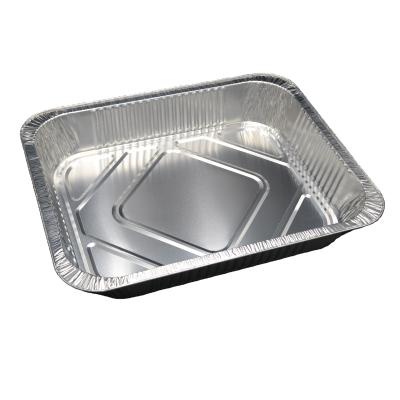 China Food Rectangle Disposable Aluminum Foil Tray Great for Baking, Serving and Slicing for sale