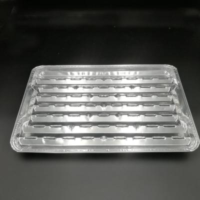 China Disposable Aluminum Broiler Food Trays/Pans For BBQ Bottom Grill/Durable Surface-Large for sale