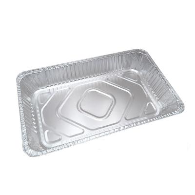 China Disposable Food Wrapping Roasting Rectangle Aluminum Foil Turkey Casserole with Lids for sale