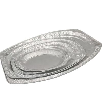 China Aluminum Foil Container Dish Foil Fondue Buffet Disposable Pizza Heating OV0 OV1 OV2 OV3 Dish for sale