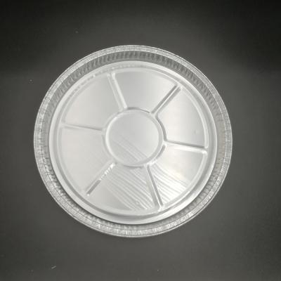 China 7 Inch Disposable Biodegradable Eco-Friendly Round Tin Foil Pans Disposable Aluminum for sale