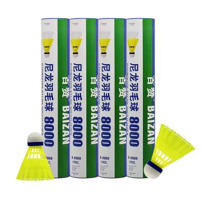 China Sports games hot high quality nylon shuttlecock factory wholesale badminton shuttlecock for sale