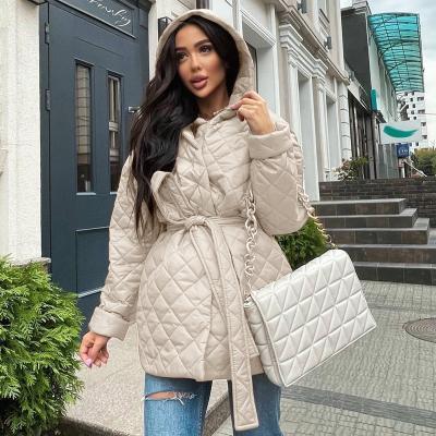 China QUICK DRY Hooded Warm Women Coat Women Winter Parkas Cotton Long Sleeve Loose Fashion Outerwear for sale