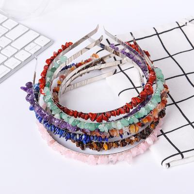 China Eco-Friendly Wholesale Low Price Natural Stone Headbands Hair Accessories Bands Sparkly Rhinestone Women Headband For Bridal Gift for sale