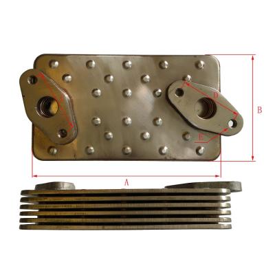 China Excavator Engine Parts Accessories 600-651-1560 Oil Cooler Core For 4D95 6P Excavator for sale