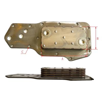 China Excavator Excavators Oil Radiator Parts 3857543 Excavator Oil Cooler Core For 4D102 5P for sale