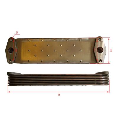 China Excavator Excavator Accessories 6D125 7P 8P Cooler Oil Cooler Core 6152-62-2110 6151-61-2111 for sale