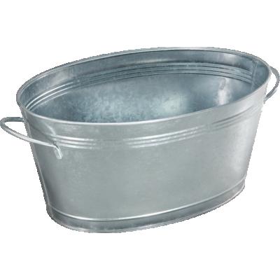 China Sustainable 18L Galvanized Tin Bucket Beer Wine Ice Bucket Metal Champagne Ice Bucket Cooler Drink Tub for sale