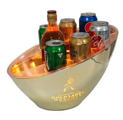 China Viable Ice Bucket LED Beer Champagne LED Bucket Cooler Beer Ice Bucket for sale