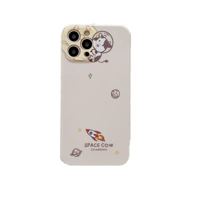 China Shockproof Suitable for iphone 11 12 MAX Cute Side Pattern Cute Calf Astronaut Cute Side Pattern TPU Silicone Sleeve Soft Silicone Protective Sleeve for sale