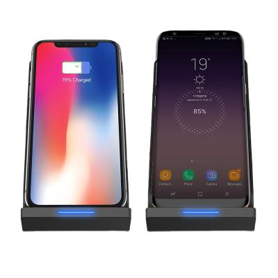 China New Speed ​​Wireless Charger Qi Fast Charging Vertical Wireless Charger For iPhone X 7.5W For Samsung 10W Charger for sale