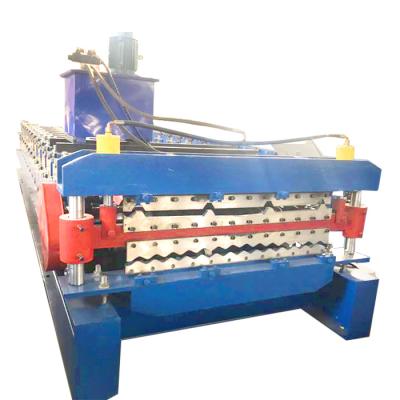 China Factory Metal Roofing Tiles Double Deck Roll Forming Press Machine for sale