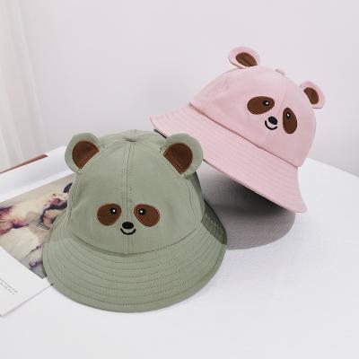 China Bucket hats XQL custom high quality embroidered washed denim luxury baby kids ultraviolet sun hat terry towelling kids bucket hat for kids for sale