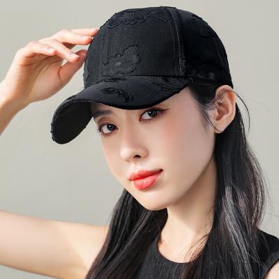 China COMMON XQL Customized new summer hat for women Korean style embroidered baseball caps peaked caps curved brim sun hat for sale