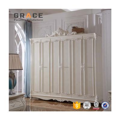 China Z907 6 Doors Sample Wardrobe Simple Design Modern Bedroom Furniture for sale